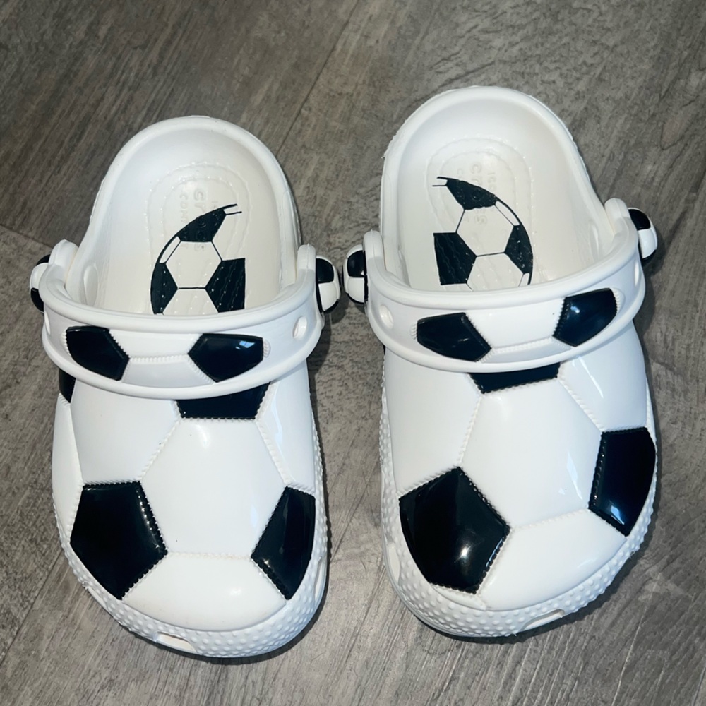 Children’s soccer crocs